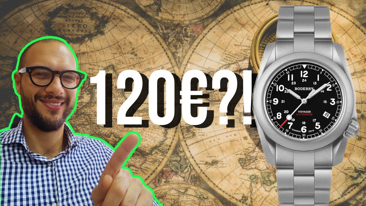 BODERRY Orologio da uomo scheletro, meccanico, automatico, in titanio, 72 ore, con riserva di carica fino a 5 atm, impermeabile, luminoso, con cristallo di zaffiro e cinturino in pelle, regalo