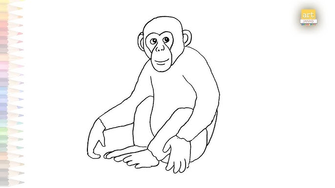 How To Draw a Chimpanzee | Sketch Tutorial - YouTube