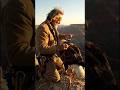Eagle POV Landing at a Giant Nest on a Mountain #pov