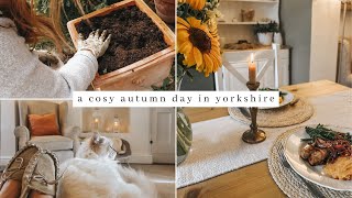 Hello Autumn | cosy garden centre cafe, planting tulips, rainy day at home in my yorkshire cottage