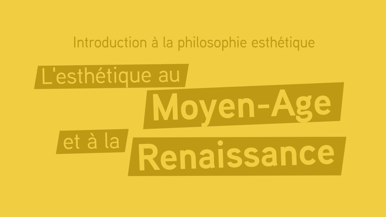 Introduction à la philosophie esthétique - L’esthétique au Moyen âge et à la Renaissance