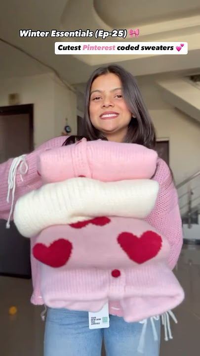 I found cutest sweaters online 🥹🎀 #winterspecial #myntra #myntrahaul #shorts #trending