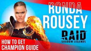 Ronda Rousey Guide, Review, Masteries 🔥RAID Shadow Legends🔥 How to Get Free Legendary + Promo Code