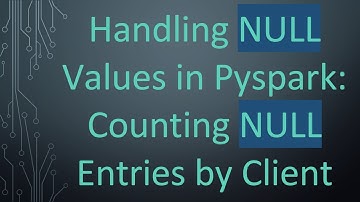 Handling NULL Values in Pyspark: Counting NULL Entries by Client