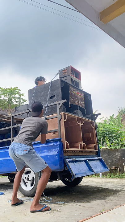 Persiapan sound miniatur horeg naik pickup takbir keliling 2025