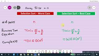 Algorithms Lecture 05-Part 4-Analysis of Selection Sort Algorithm Best Case