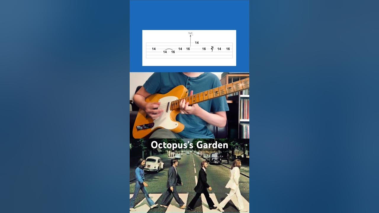 【TAB】Octopus's Garden / The Beatles【Guitar Solo】#60s#fender#telecaster#shorts#classicrock#ビートルズ#ギター