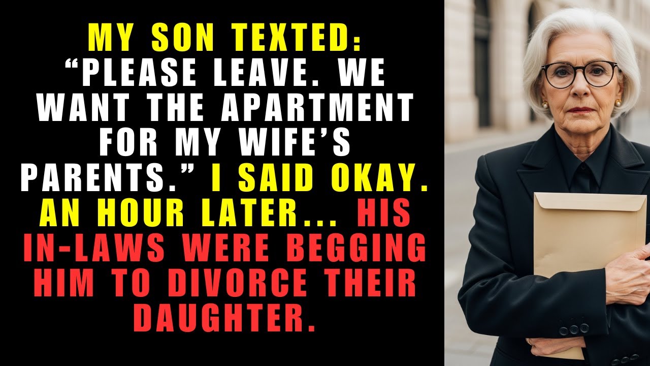 Мой сын отправил меня в отель, чтобы там могли остановиться его родственники со стороны жены. Поз...