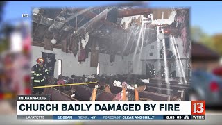 Church badly damaged by fire