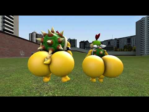 Bowser and adult Bowser jr farts