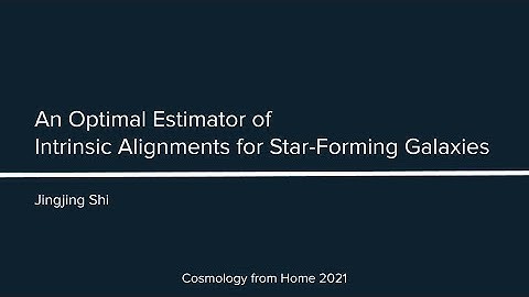 J. Shi | An Optimal Estimator of Intrinsic Alignments for Star-Forming Galaxies