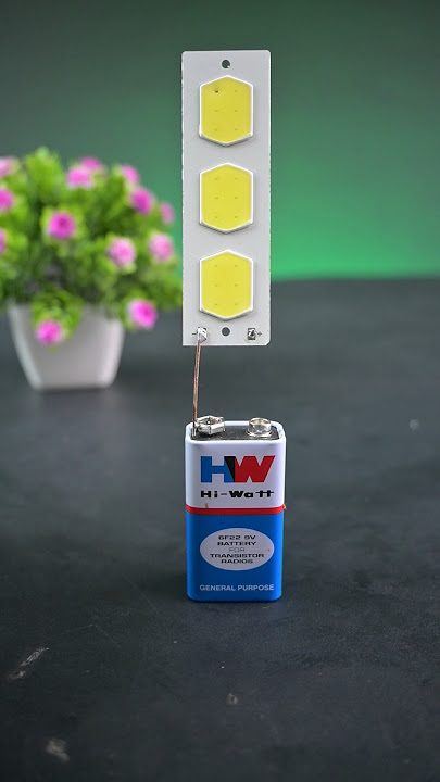 9V Battery & Cob Led Project | 7th School Science Project #shorts #diy #led #light