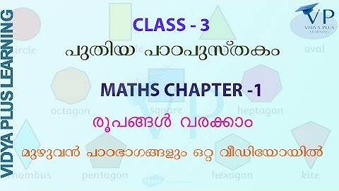 KERALA SYLLABUS | NEW TEXT BOOK 2024 | CLASS 3 | MATHS | CHAPTER 1 |  രൂപങ്ങള്‍ വരയ്ക്കാം