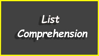 Python Problems #9: List Comprehension