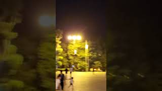 Baku City Night View From Boulevard Park Flame Towers