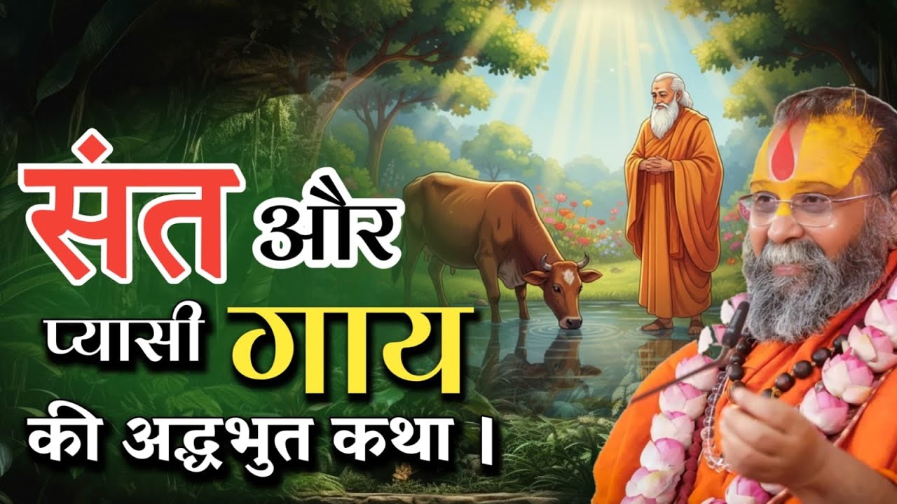 संत और प्यासी गाय की अद्भुत कथा,अंत जानकर भावुक हो जाएंगे | #rajendradasjimaharaj