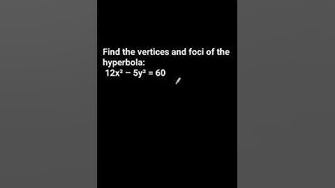 Solving Hyperbola Problems