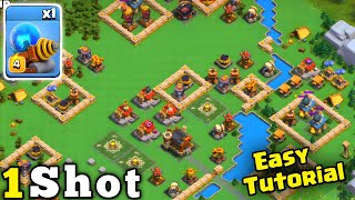 1 Shot Max Barbarian Camp Very Easy Tutorial in Clan Capital