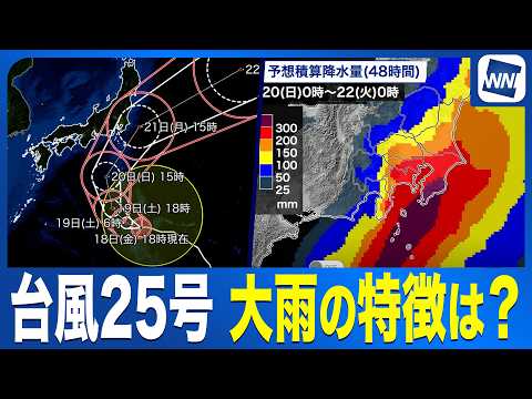 [Typhoon No. 25 2026] Risk of over 300mm of heavy rain in Kanto: Explaining the characteristics o...