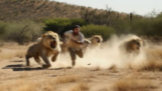 South African Trophy Hunter Gets MAULED By Pride of Lion!