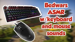 Bedwars with Keyboard And Mouse Sounds l Rapoo V500 Pro & Corsair Katar Pro XT