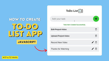 How To Create a ToDo List App in HTML CSS & JavaScript | CRUD Task App in JavaScript