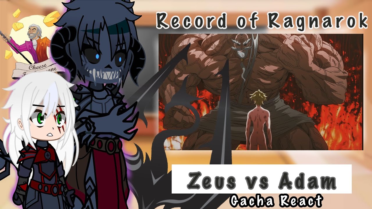 Skyrim Daedric Princes ( Dovakin + Alduin ) react to Zeus vs Adam (Record of Ragnarok) [RU/EN]