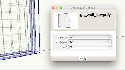 greenscreen Wall Mounted Trellis - dynamic SketchUp component
