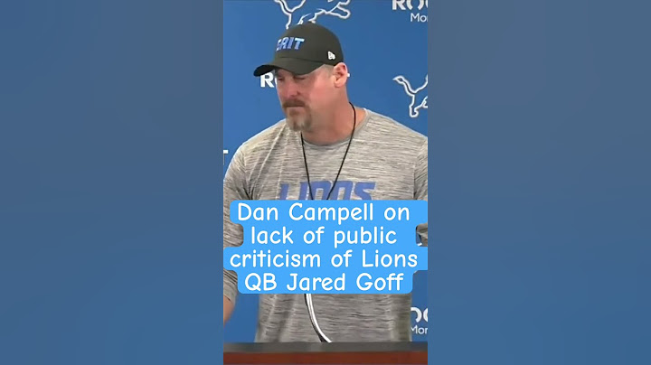 Dan Campbell on lack of public criticism of Lions QB Jared Goff via #lions #jaredgoff #detroit #nfl