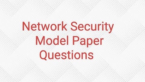 MSc computer science Important questions network security subject (2nd year,3rd semester)