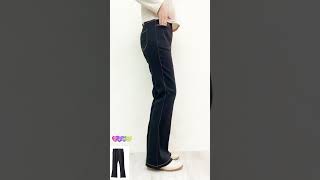 超彈縮腹修身喇叭褲(M-XL) 960625