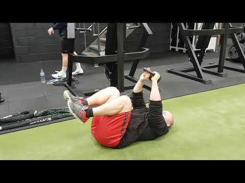 Single arm kettlebell pullover deadbug