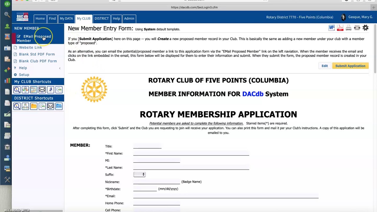 How to add a Prospective Member to your Rotary Club