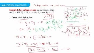 Superposition Theorem Explained: Numerical Problems of How to Handle Voltage AND Current Sources