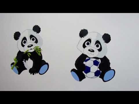 PINTURA ACRILICA- Mural panditas