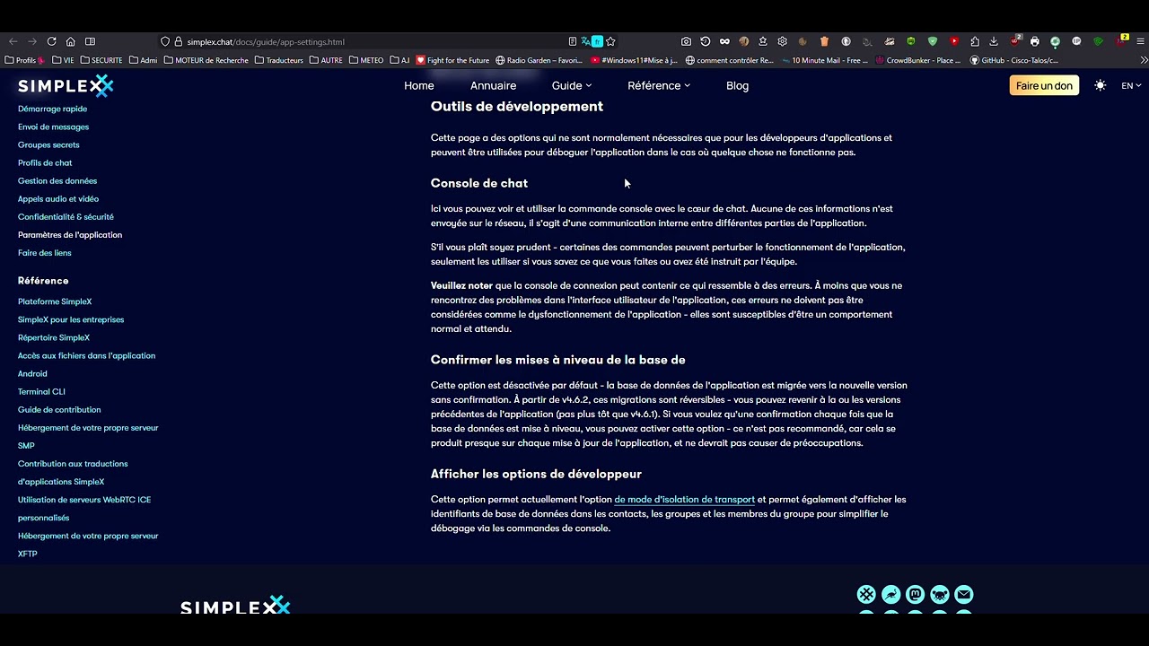 #Windows#macOS#Linux#Android#messagerie crytée et décentralisée#Simple X v 6.4.8