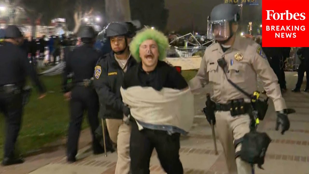 WILD VIDEO: Police Break Into Pro-Palestinian Encampment At UCLA, Arrest And Detain Activists