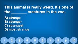 Grammar Quiz / Test : Superlative Adjectives 15 Questions