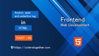 HTML Tutorial for Beginners in Bangla | Anchor,  span and underline tag in HTML | Part 06