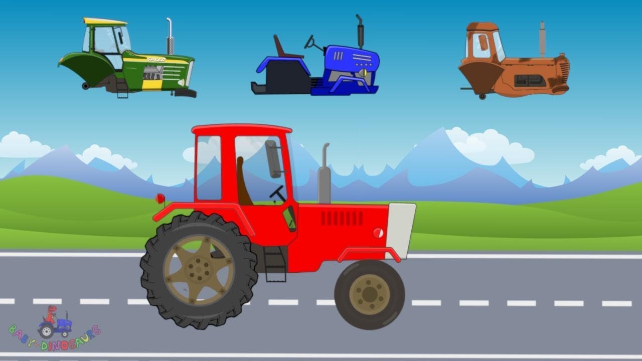 Tractors and trucks New fast tractor for the farmer Video for kids