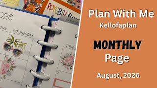 Plan With Me | August 2026 Monthly