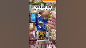 Turning $50 into 20 healthy meals — Part 1! Grocery list in description #groceryshopping #mealprep