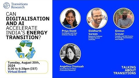 Talking About Transitions: Can Digitalisation and AI Accelerate India’s Energy Transition?