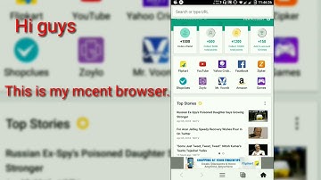 Unlimited mcent Browser points Generation Trick