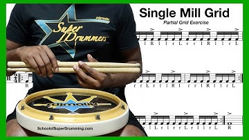 BASIC FOR DRUMMERS | Single Mill Grid + Breakdown