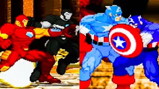 IRON MEN vs. CAPTAINS AMERICA FT2 - Doubles Fight - Avengers vs. X-Men (Mugen) Gameplay screenshot 4