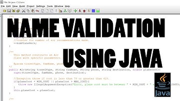 Validating A Name in Java. Object Oriented programming.