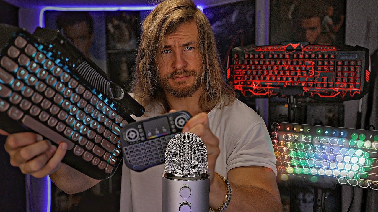 [ASMR] Clicky RGB Keyboards YOU WILL SLEEP - YouTube