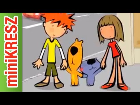 MiniKRESZ - Fogd a kezem átkelésnél! - rajzfilmsorozat, filmek gyerekeknek (mese, KRESZ gyerekeknek)