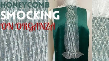 honeycomb smocking // 1, 1.5 & 2 inch PLEATED DIAMONDS | with BEADING | Didsbury Art Studio